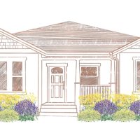 Illustration of Dry Space Filler 1 in front of a house